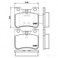 Тормозные колодки, комплект BREMBO PJ2GL3 800722 p61059 2185 7 - Изображение 2
