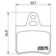 Тормозные колодки, комплект BREMBO 800725 2057 5 p61062 77FBOST