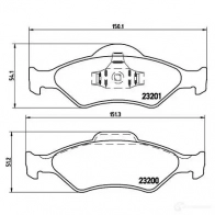 Тормозные колодки, комплект BREMBO 2320 0 p24054 23201 800040 - Изображение 2