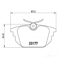 Тормозные колодки дисковые, комплект BREMBO 799869 8677D1478 23 177 P 23 026 - Изображение 5