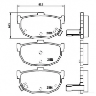 Тормозные колодки дисковые, комплект BREMBO 2 1553 21554 800145 P 30 003 - Изображение 5