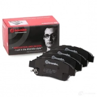 Тормозные колодки дисковые, комплект BREMBO P 83 034 21602 800971 2 1601 - Изображение 2