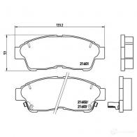 Тормозные колодки дисковые, комплект BREMBO P 83 034 21602 800971 2 1601 - Изображение 5