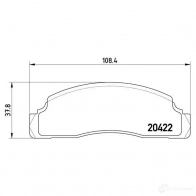 Тормозные колодки, комплект BREMBO 2042 2 p24009 800003 7064D133 - Изображение 2