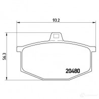 Тормозные колодки, комплект BREMBO p68005 800835 736D31 2048 0 - Изображение 2