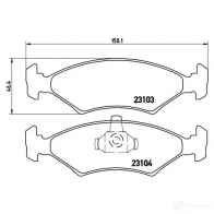 Тормозные колодки, комплект BREMBO 2 3103 23104 800029 p24043 - Изображение 6