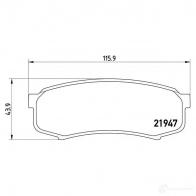 Тормозные колодки дисковые, комплект BREMBO 7487D606 P 83 024 800961 2194 7 - Изображение 4