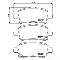 Тормозные колодки дисковые, комплект BREMBO 800986 2334 8 23349 P 83 050 - Изображение 4