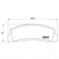 Тормозные колодки, комплект BREMBO p41002 800277 2066 0 7058D127 - Изображение 2