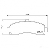 Тормозные колодки, комплект BREMBO 800551 2162 6 P9T5H p56031 - Изображение 5