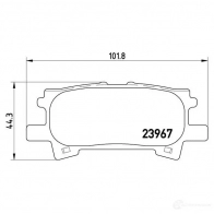 Тормозные колодки дисковые, комплект BREMBO 239 67 P 83 068 801003 7897D996 - Изображение 5