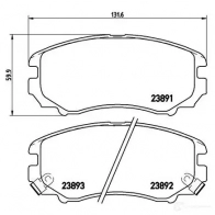 Тормозные колодки дисковые, комплект BREMBO 238 91 23892 800160 P 30 018 - Изображение 5