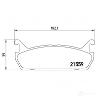 Тормозные колодки дисковые, комплект BREMBO 7338D458 P 49 015 215 59 800315 - Изображение 2