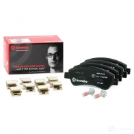 Тормозные колодки дисковые, комплект BREMBO P 61 082 24 101 8333D1213 800745 - Изображение 2