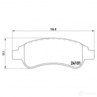 Тормозные колодки дисковые, комплект BREMBO P 61 082 24 101 8333D1213 800745 - Изображение 7