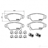 Тормозные колодки дисковые, комплект BREMBO 2325 8 800637 P 59 031 23259 - Изображение 4