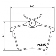 Тормозные колодки дисковые, комплект BREMBO P 61 079 800742 24 135 8685D1486 - Изображение 5
