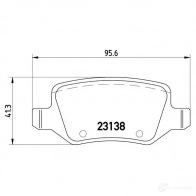 Тормозные колодки дисковые, комплект BREMBO 2313 8 P 50 090 800433 D13588467 - Изображение 2