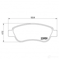 Тормозные колодки дисковые, комплект BREMBO D443E 2395 9 P 61 081 800744 - Изображение 7