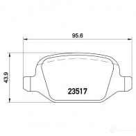 Тормозные колодки дисковые, комплект BREMBO 8692D1492 23 517 799896 P 23 065 - Изображение 9