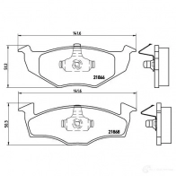 Тормозные колодки, комплект BREMBO 21868 801096 p85030 21 866 - Изображение 2