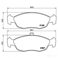 Тормозные колодки дисковые, комплект BREMBO 214 30 21827 P 61 051 800714 - Изображение 4