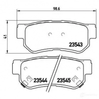 Тормозные колодки дисковые, комплект BREMBO P 30 014 235 43 23544 800156 - Изображение 5