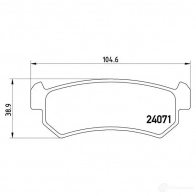 Тормозные колодки дисковые, комплект BREMBO 2 4071 799773 7939D1036 P 10 001 - Изображение 2