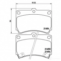 Тормозные колодки дисковые, комплект BREMBO 21 654 21655 P 49 016 800316 - Изображение 2