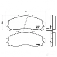 Тормозные колодки, комплект BREMBO p30044 23485 2 3484 800186
