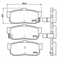 Тормозные колодки дисковые, комплект BREMBO 2 1713 P 56 029 800550 21714 - Изображение 2