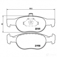 Тормозные колодки дисковые, комплект BREMBO 799953 2193 0 23181 P 23 125 - Изображение 4