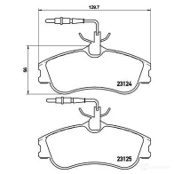 Тормозные колодки, комплект BREMBO 2 3124 p61060 800723 23125 - Изображение 6