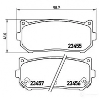 Тормозные колодки дисковые, комплект BREMBO 234 55 23456 800150 P 30 008 - Изображение 2