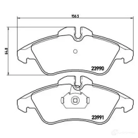 Тормозные колодки дисковые, комплект BREMBO 800425 P 50 080 23991 2399 0 - Изображение 5