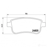 Тормозные колодки дисковые, комплект BREMBO P 68 041 800868 D18209056 2 4820 - Изображение 5