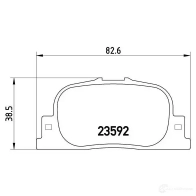 Тормозные колодки дисковые, комплект BREMBO 2359 2 7708D835 P 83 063 800998 - Изображение 2