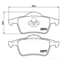 Тормозные колодки дисковые, комплект BREMBO 23077 801226 P 86 014 2307 6 - Изображение 7