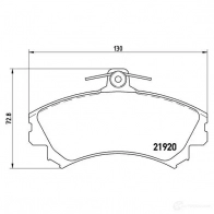 Тормозные колодки дисковые, комплект BREMBO D14948694 2 1920 P 54 022 800503 - Изображение 6
