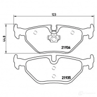 Тормозные колодки дисковые, комплект BREMBO 21935 2 1934 P 71 006 800900 - Изображение 4