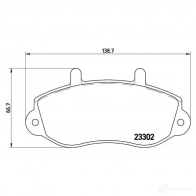 Тормозные колодки, комплект BREMBO 23 302 p68025 800854 O1NYHMT - Изображение 6