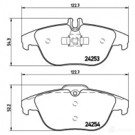 Тормозные колодки дисковые, комплект BREMBO 24254 P 50 068 24 253 800413 - Изображение 5