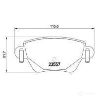 Тормозные колодки дисковые, комплект BREMBO 2355 7 7790D911 P 24 059 800045 - Изображение 5