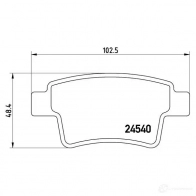 Тормозные колодки дисковые, комплект BREMBO 38K8G4 800748 2 4540 P 61 085 - Изображение 5
