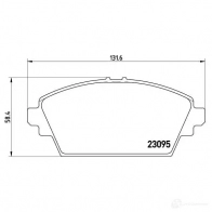 Тормозные колодки, комплект BREMBO 800563 230 95 D20129242 p56044 - Изображение 2