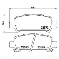 Тормозные колодки дисковые, комплект BREMBO 800910 235 72 23573 P 78 011 - Изображение 5