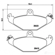 Тормозные колодки дисковые, комплект BREMBO 800846 204 10 P 68 017 20423 - Изображение 2
