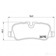 Тормозные колодки дисковые, комплект BREMBO 2 4192 8541D1099 P 44 019 800298 - Изображение 2