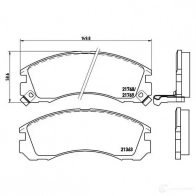 Тормозные колодки дисковые, комплект BREMBO P 54 017 2 1363 800498 21768 - Изображение 7