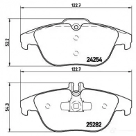 Тормозные колодки дисковые, комплект BREMBO P 50 104 800446 25282 242 54 - Изображение 5